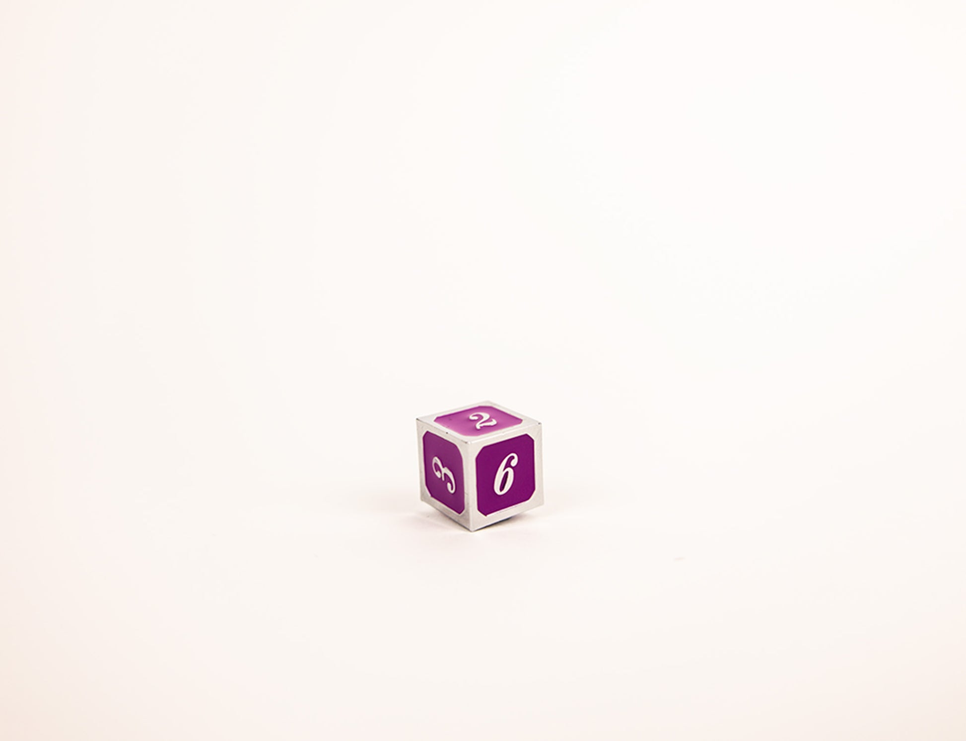 LPG Dice Set - Metal RPG Serif Purple/Silver - Good Games