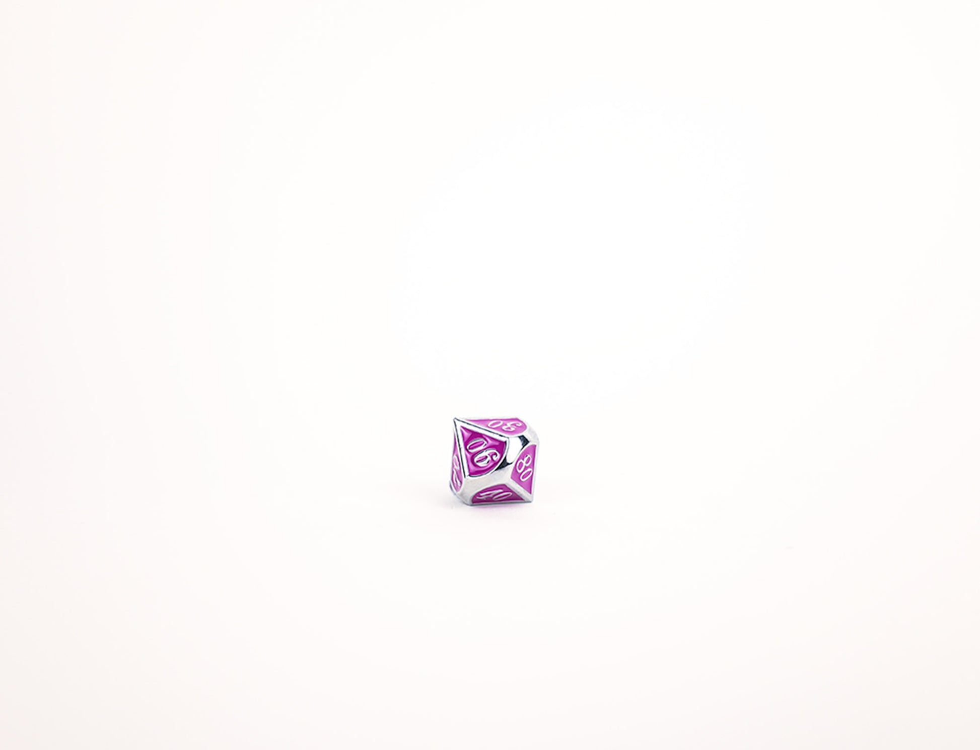 LPG Dice Set - Metal RPG Serif Purple/Silver - Good Games