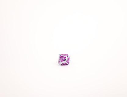 LPG Dice Set - Metal RPG Serif Purple/Silver - Good Games