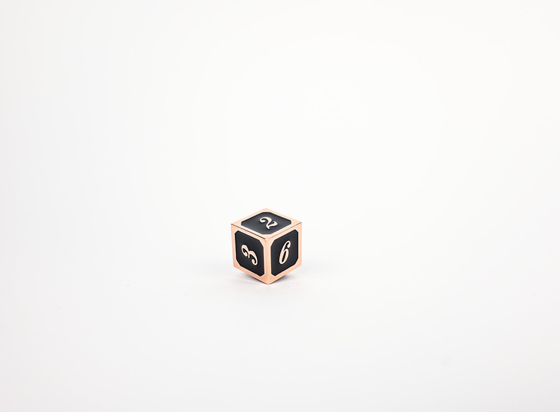 LPG Dice Set - Metal RPG Serif Black/Brass - Good Games