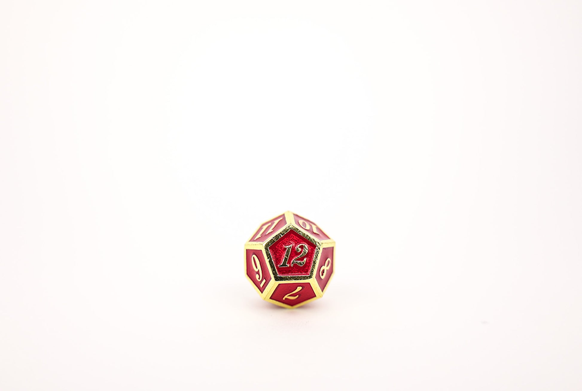 LPG Dice Set - Metal RPG Serif Red/Gold - Good Games