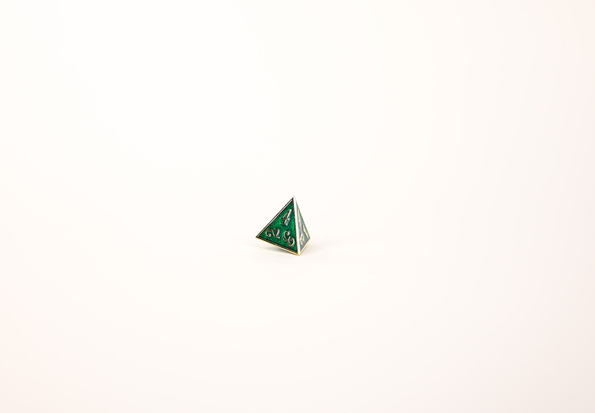 LPG Dice Set - Metal RPG Serif Green/Gold - Good Games