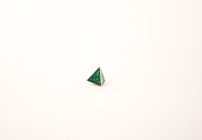 LPG Dice Set - Metal RPG Serif Green/Gold - Good Games