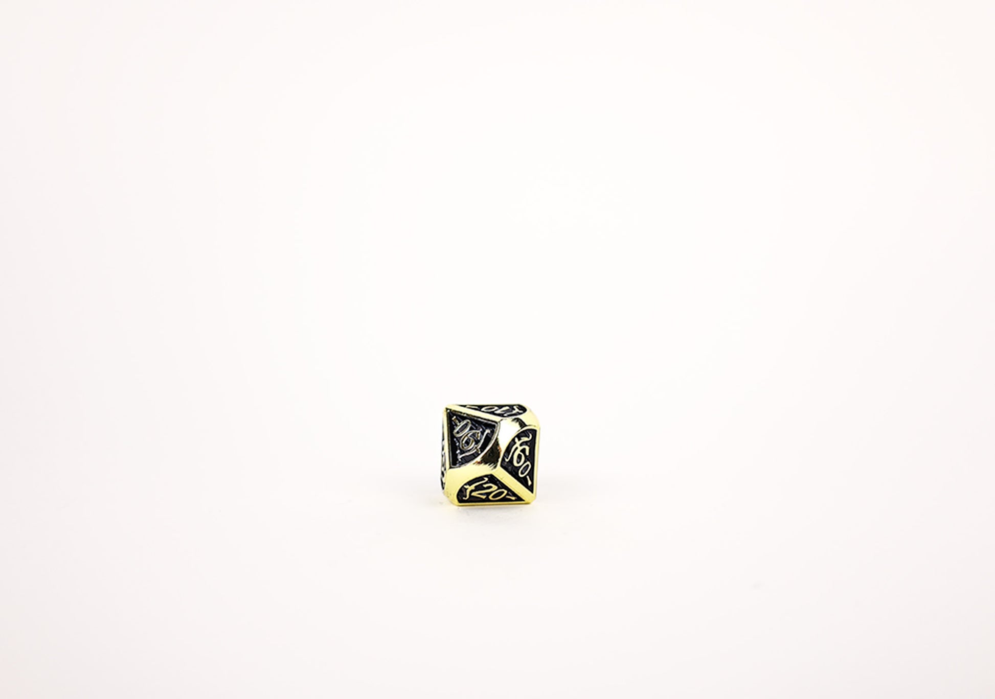 LPG Dice Set - Metal RPG Draco Bright Black/Gold - Good Games