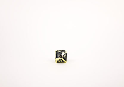 LPG Dice Set - Metal RPG Draco Bright Black/Gold - Good Games