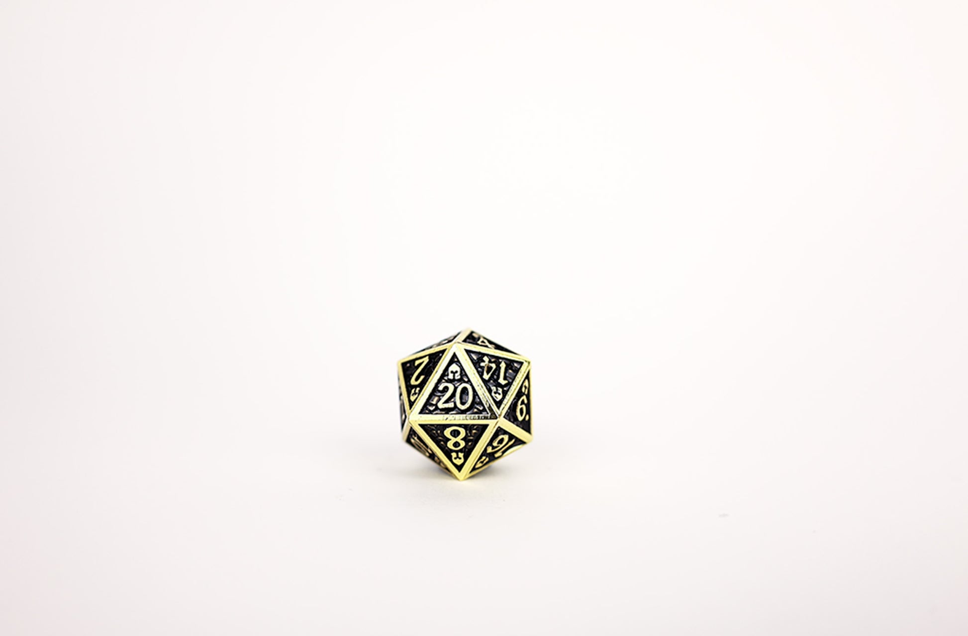 LPG Dice Set - Metal RPG Draco Bright Black/Gold - Good Games