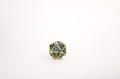 LPG Dice Set - Metal RPG Draco Bright Black/Gold - Good Games