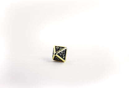 LPG Dice Set - Metal RPG Draco Bright Black/Gold - Good Games