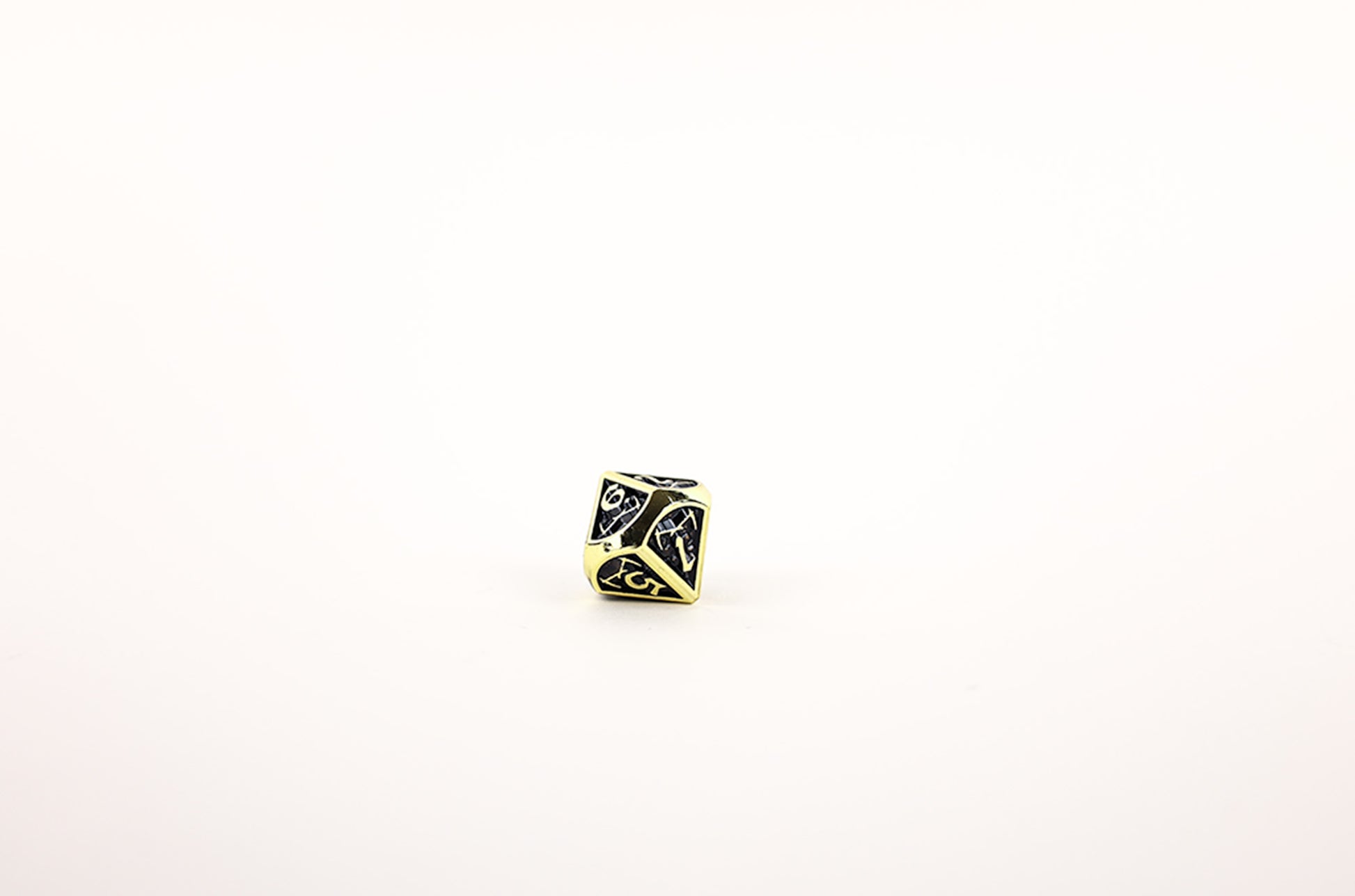 LPG Dice Set - Metal RPG Draco Bright Black/Gold - Good Games