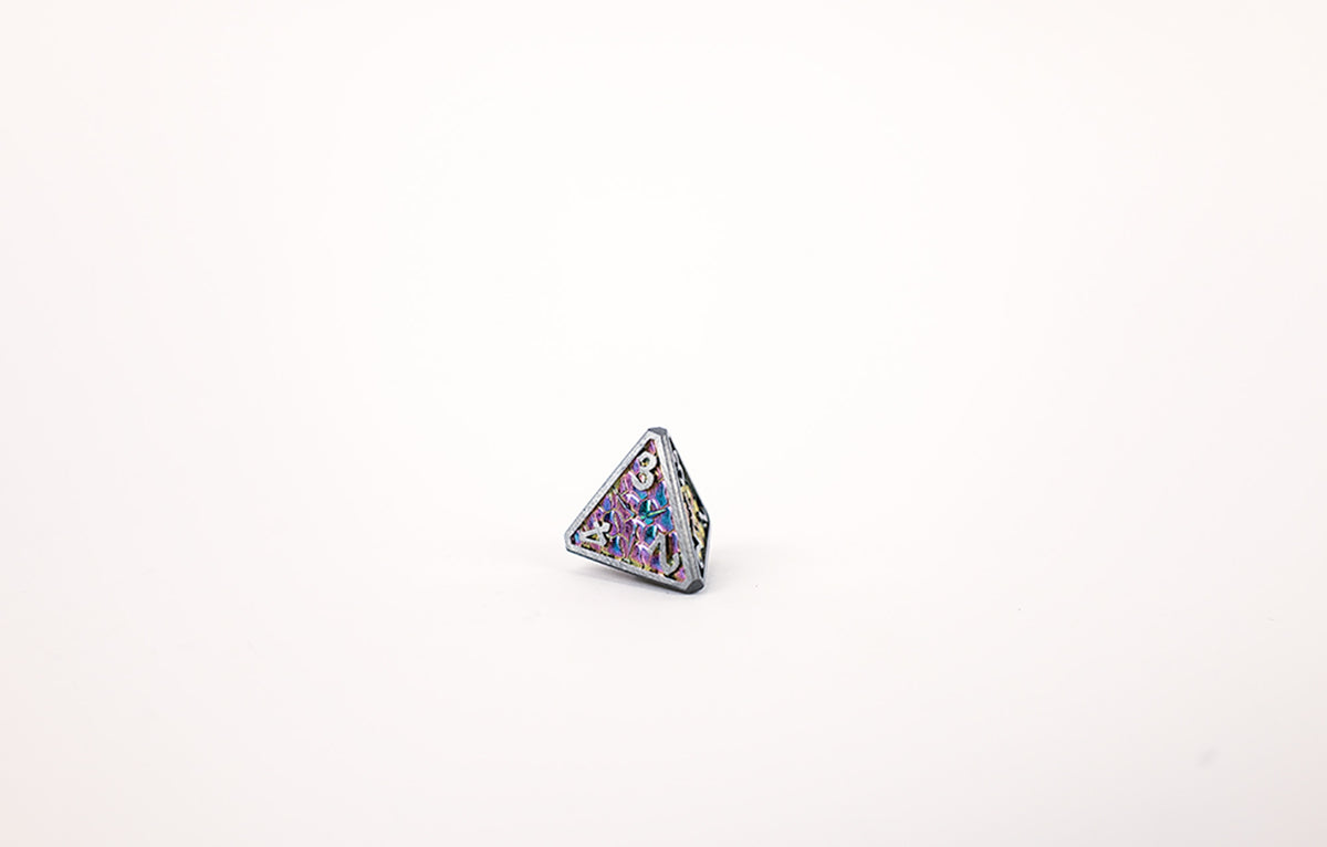 LPG Dice Set - Metal RPG Draco Bright Rainbow/Silver - Good Games
