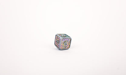 LPG Dice Set - Metal RPG Draco Bright Rainbow/Silver - Good Games