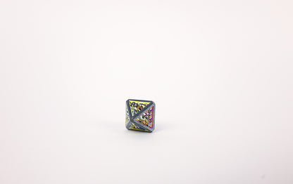 LPG Dice Set - Metal RPG Draco Bright Rainbow/Silver - Good Games