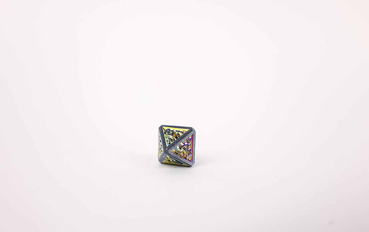 LPG Dice Set - Metal RPG Draco Bright Rainbow/Silver - Good Games