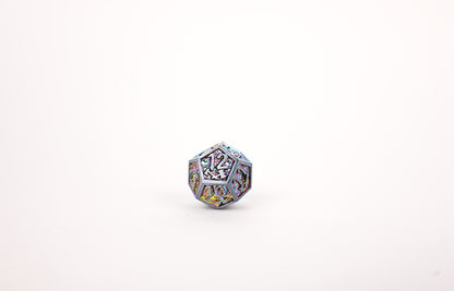 LPG Dice Set - Metal RPG Draco Bright Rainbow/Silver - Good Games