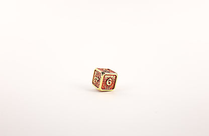 LPG Dice Set - Metal RPG Draco Dark Red/Gold - Good Games