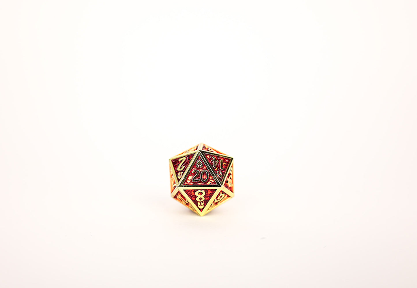 LPG Dice Set - Metal RPG Draco Dark Red/Gold - Good Games