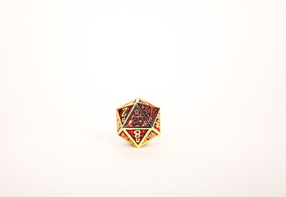 LPG Dice Set - Metal RPG Draco Dark Red/Gold - Good Games