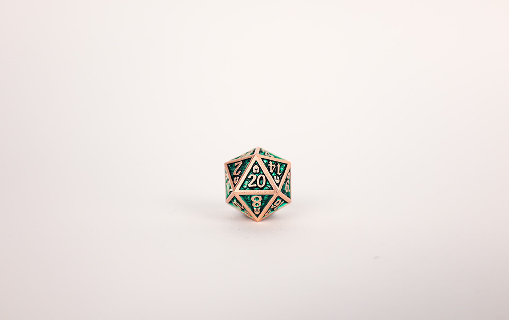 LPG Dice Set - Metal RPG Draco Dark Green/Brass - Good Games