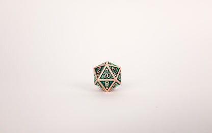 LPG Dice Set - Metal RPG Draco Dark Green/Brass - Good Games