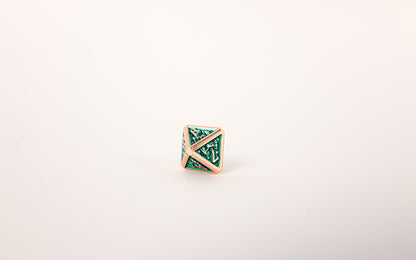 LPG Dice Set - Metal RPG Draco Dark Green/Brass - Good Games