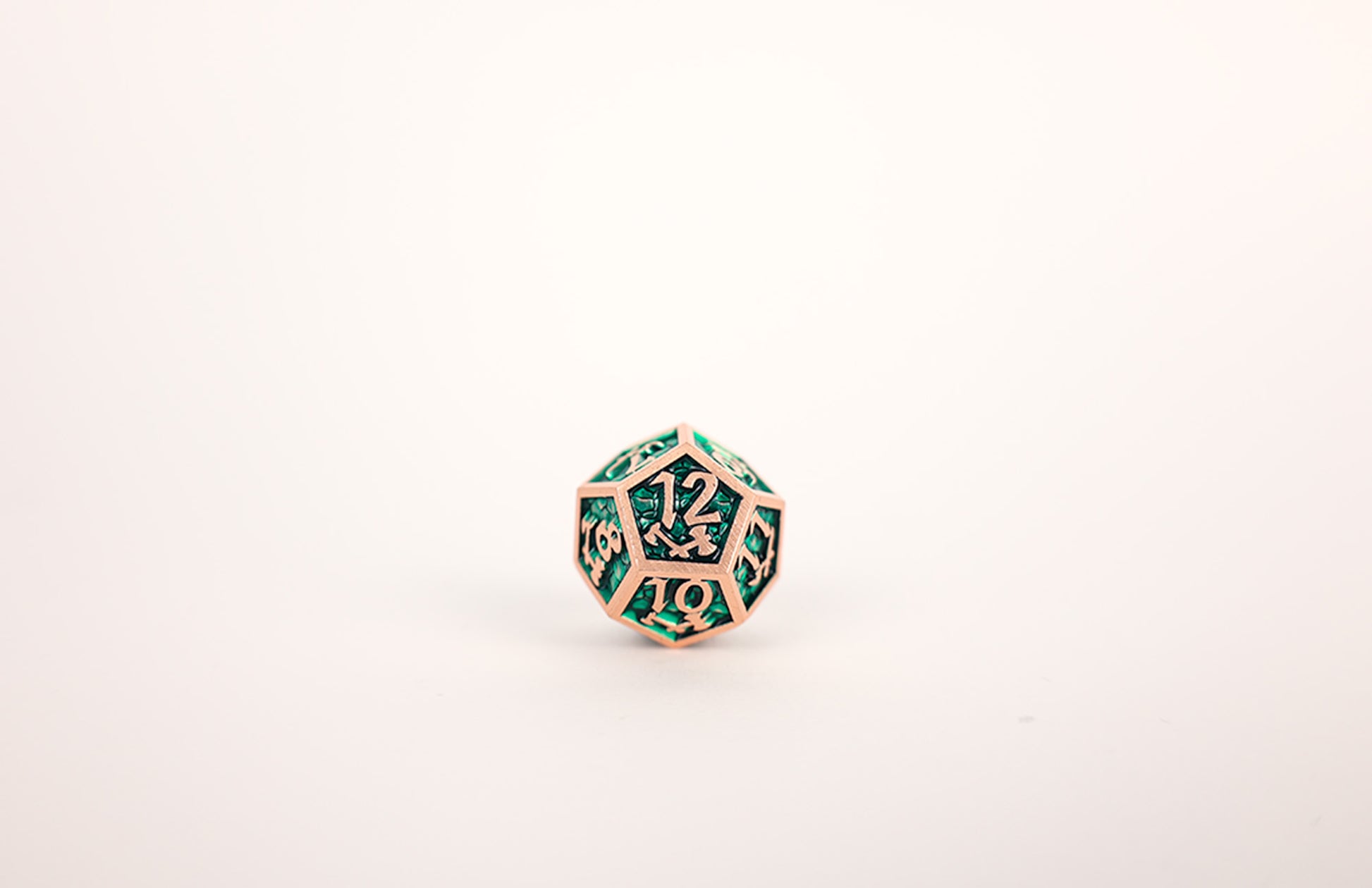 LPG Dice Set - Metal RPG Draco Dark Green/Brass - Good Games