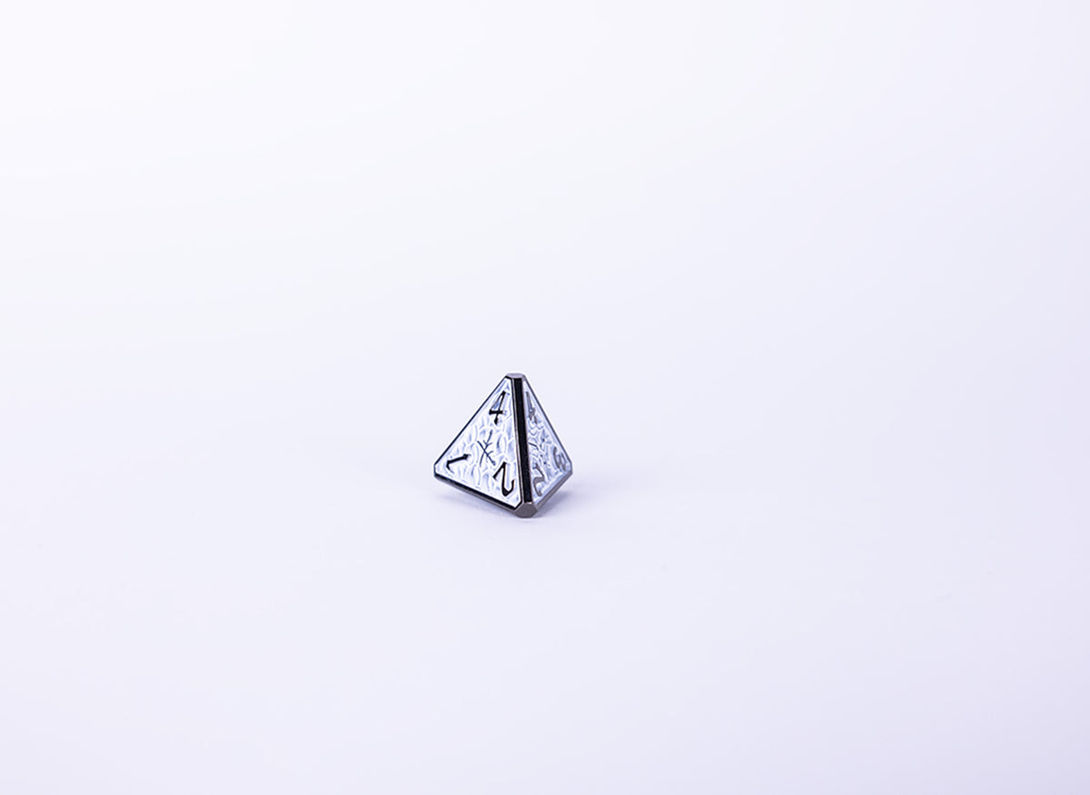 LPG Dice Set - Metal RPG Draco Dark Light Blue/Silver