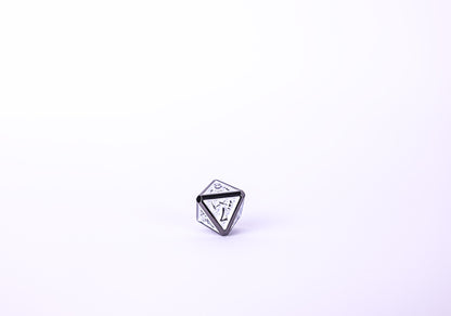 LPG Dice Set - Metal RPG Draco Dark Light Blue/Silver - Good Games