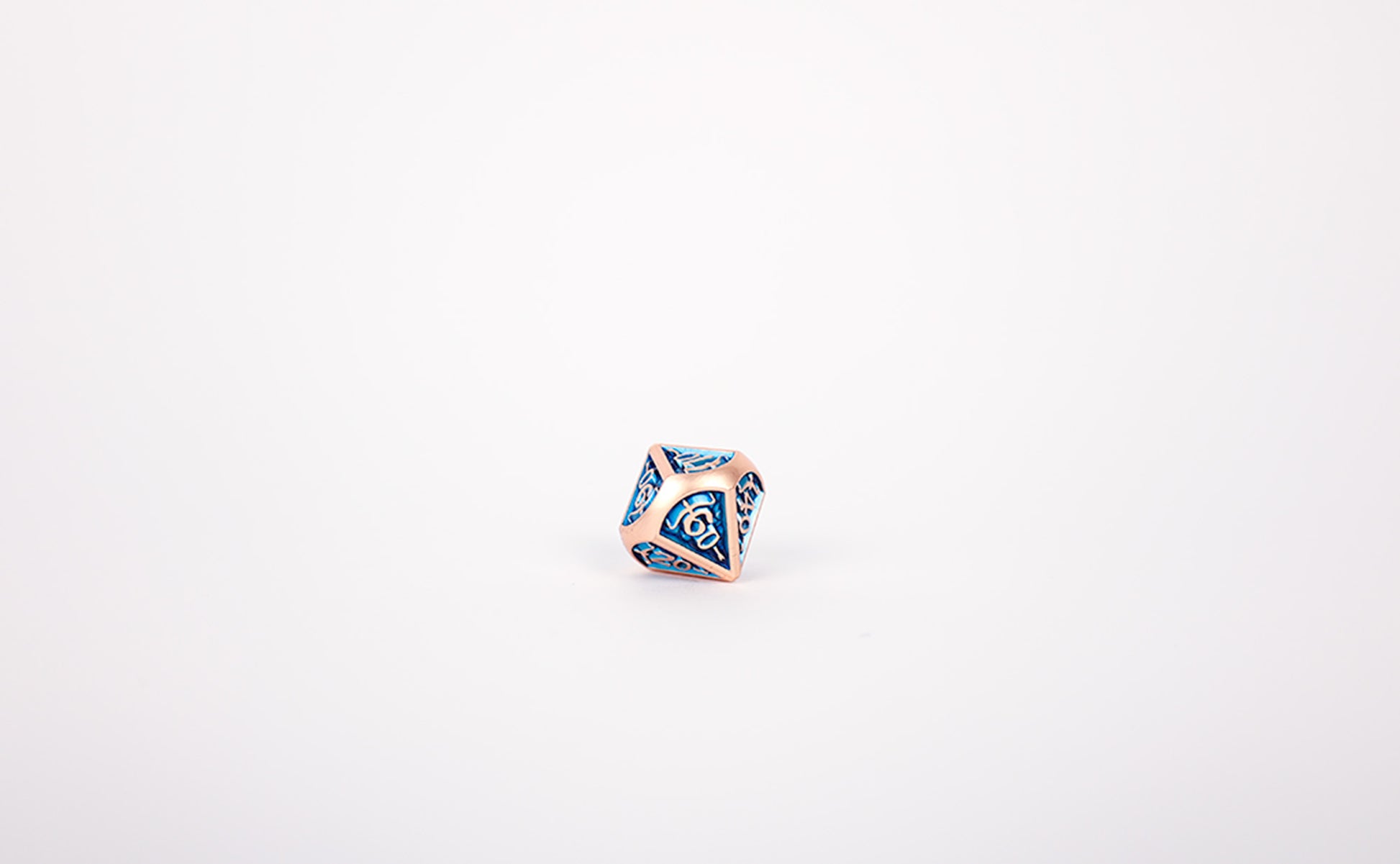 LPG Dice Set - Metal RPG Draco Dark Blue/Brass - Good Games