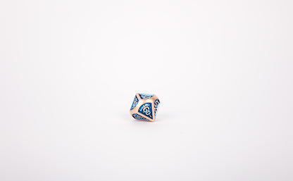 LPG Dice Set - Metal RPG Draco Dark Blue/Brass - Good Games