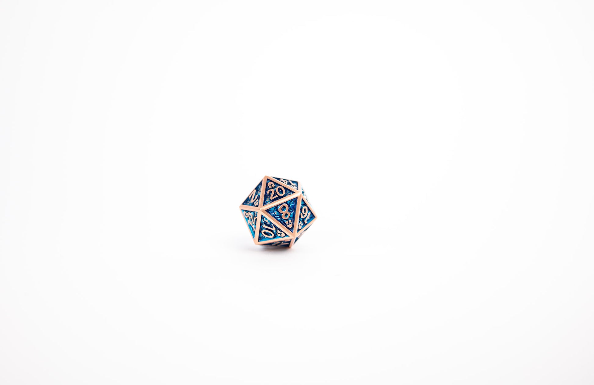 LPG Dice Set - Metal RPG Draco Dark Blue/Brass - Good Games