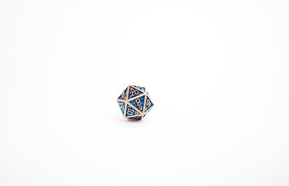 LPG Dice Set - Metal RPG Draco Dark Blue/Brass - Good Games
