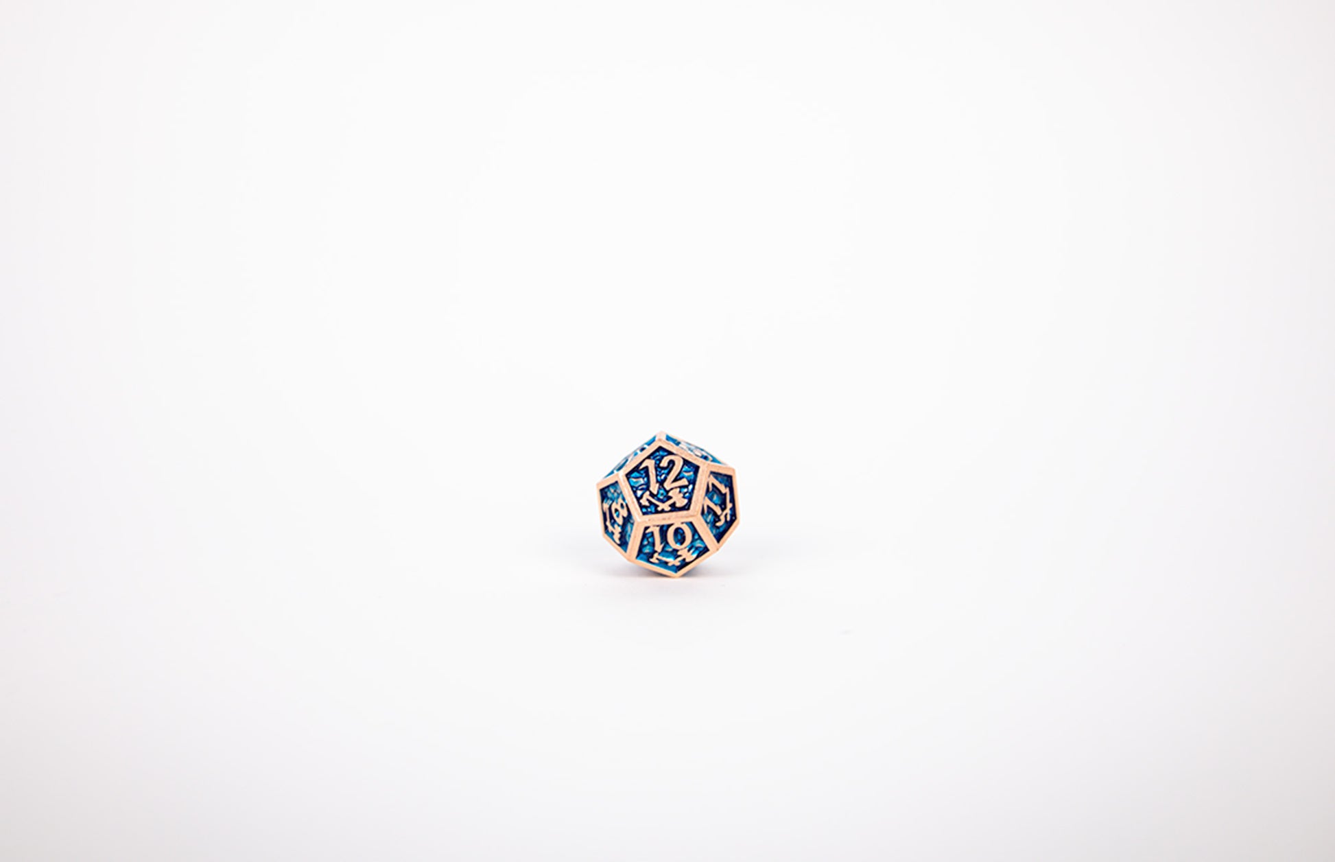 LPG Dice Set - Metal RPG Draco Dark Blue/Brass - Good Games