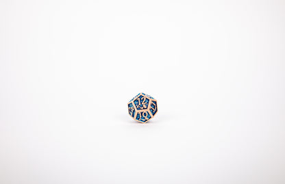 LPG Dice Set - Metal RPG Draco Dark Blue/Brass - Good Games