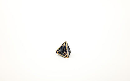 LPG Dice Set - Metal RPG Draco Dark Black/Gold - Good Games
