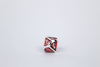 LPG Dice Set - Metal RPG Draco Dark Red/Silver - Good Games