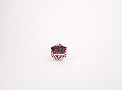 LPG Dice Set - Metal RPG Draco Dark Red/Silver - Good Games