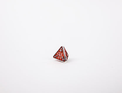 LPG Dice Set - Metal RPG Draco Dark Red/Silver - Good Games