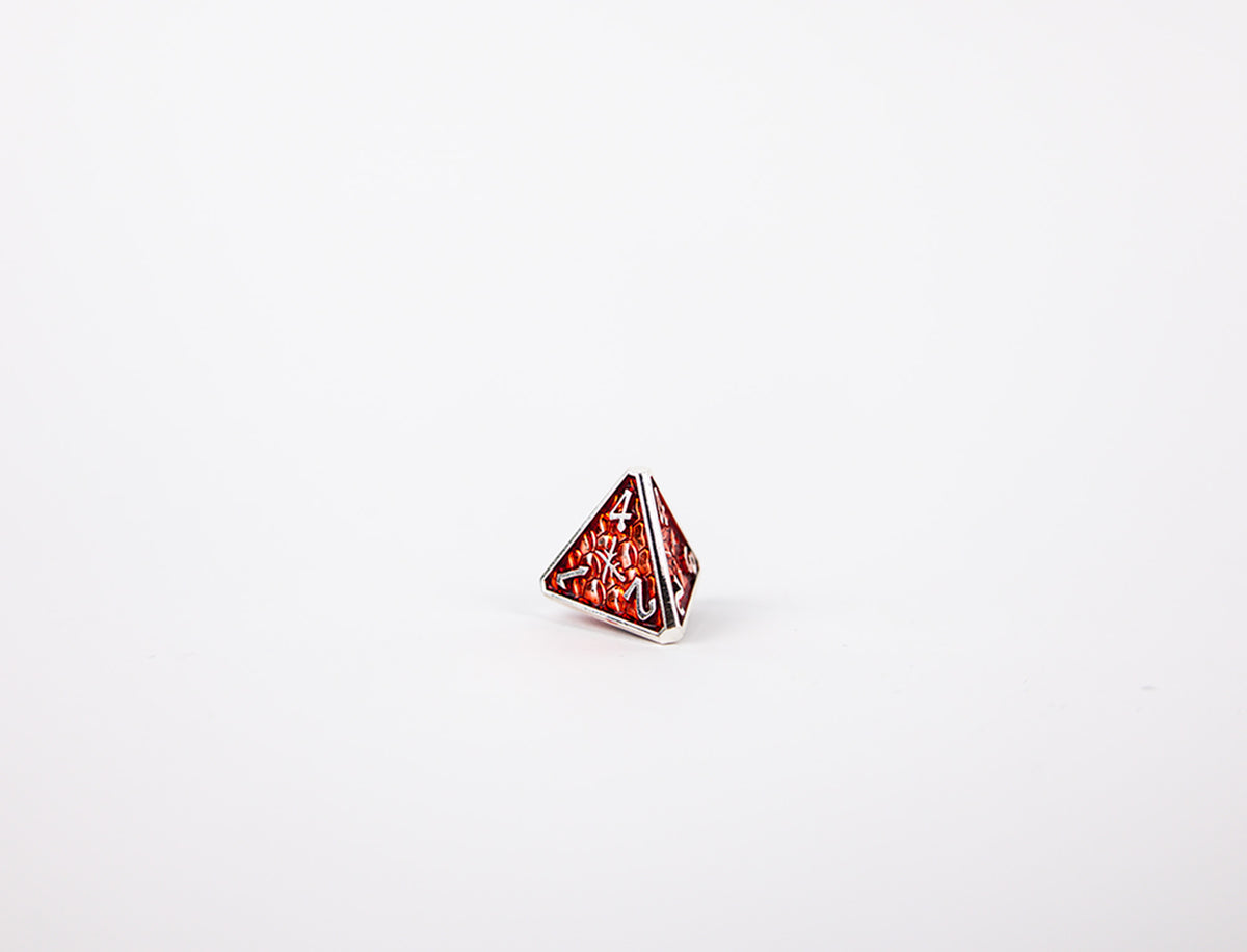 LPG Dice Set - Metal RPG Draco Dark Red/Silver