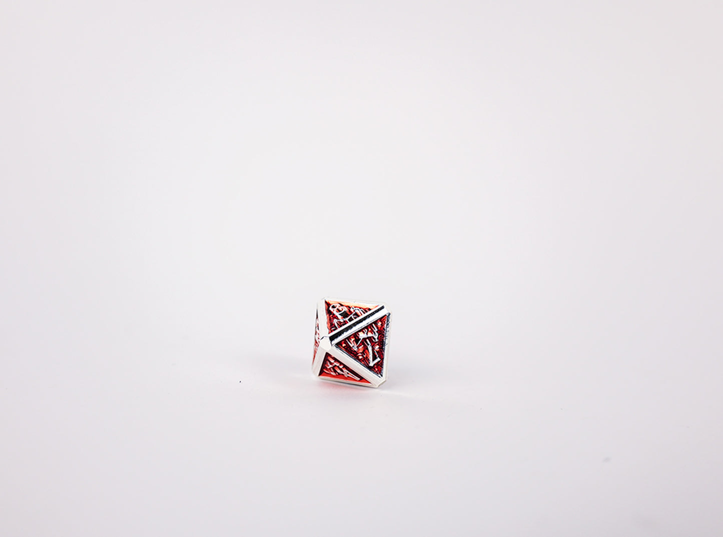 LPG Dice Set - Metal RPG Draco Dark Red/Silver - Good Games