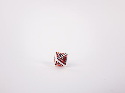 LPG Dice Set - Metal RPG Draco Dark Red/Silver - Good Games