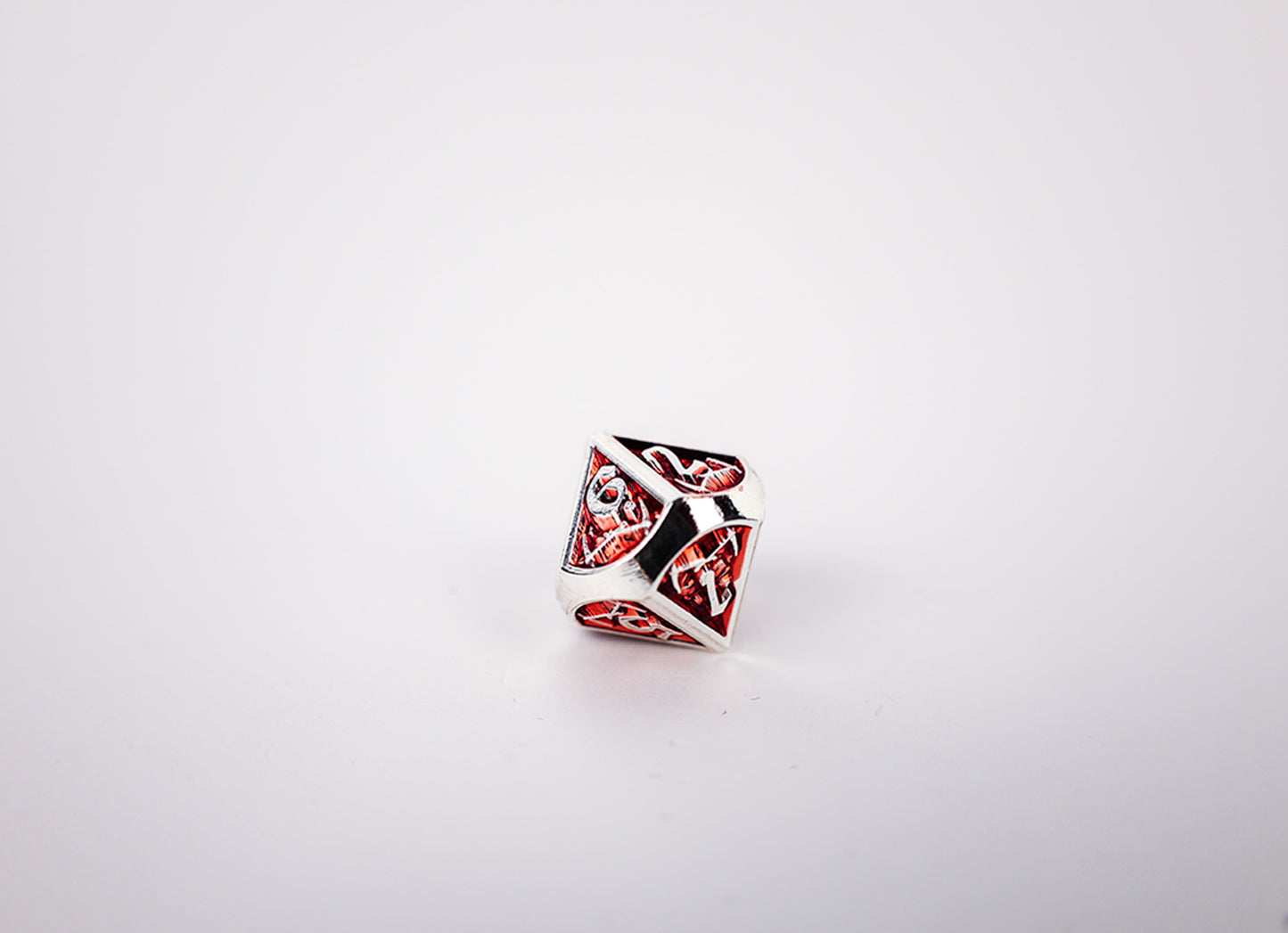 LPG Dice Set - Metal RPG Draco Dark Red/Silver - Good Games