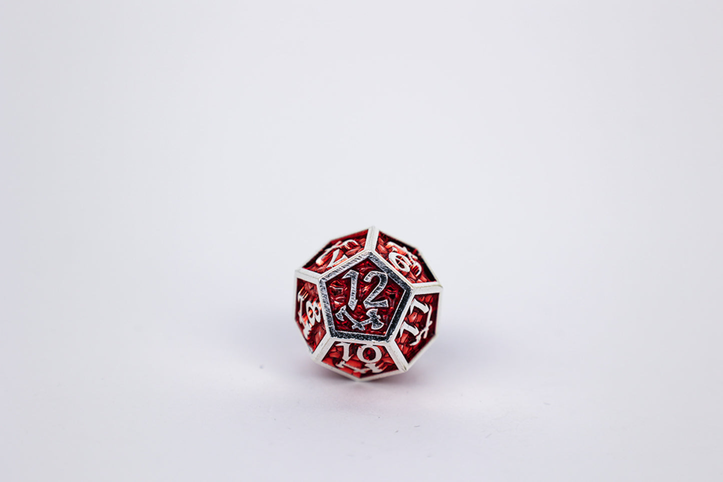 LPG Dice Set - Metal RPG Draco Dark Red/Silver - Good Games