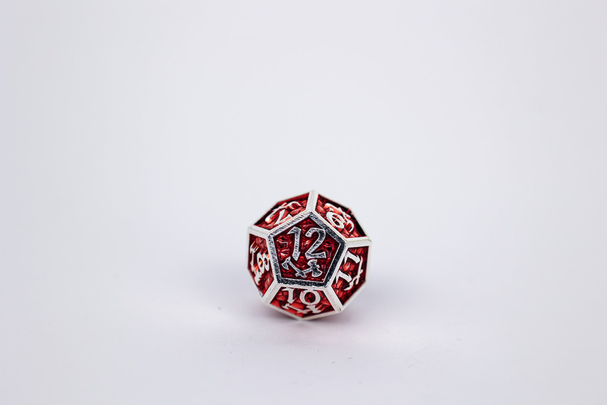 LPG Dice Set - Metal RPG Draco Dark Red/Silver - Good Games