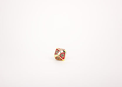 LPG Dice Set - Metal RPG Concentric Black/Red/Gold - Good Games