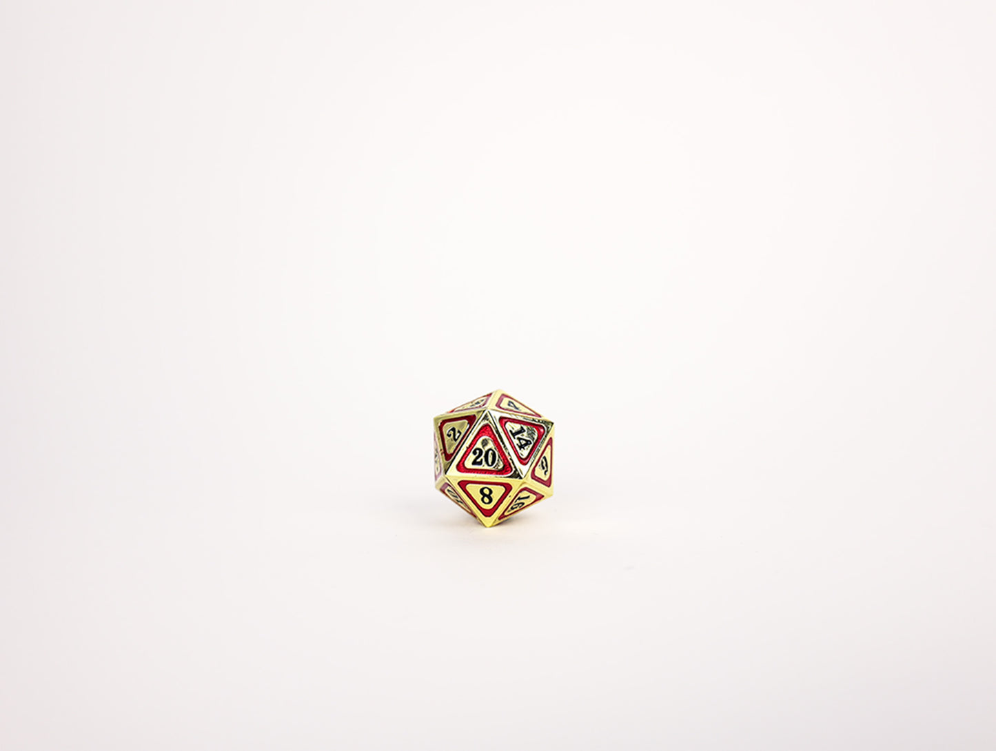 LPG Dice Set - Metal RPG Concentric Black/Red/Gold - Good Games