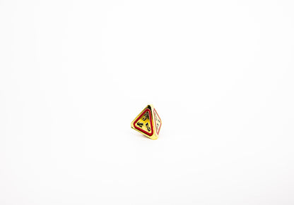 LPG Dice Set - Metal RPG Concentric Black/Red/Gold - Good Games