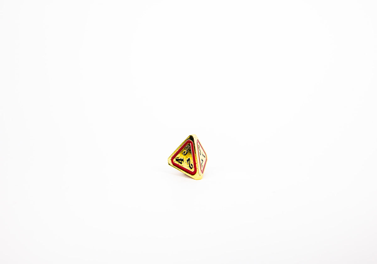 LPG Dice Set - Metal RPG Concentric Black/Red/Gold