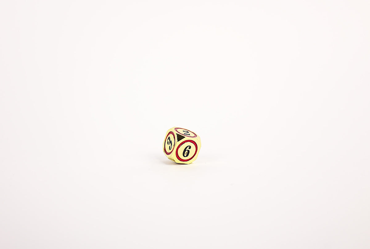 LPG Dice Set - Metal RPG Concentric Black/Red/Gold