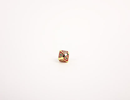 LPG Dice Set - Metal RPG Concentric Black/Red/Gold - Good Games