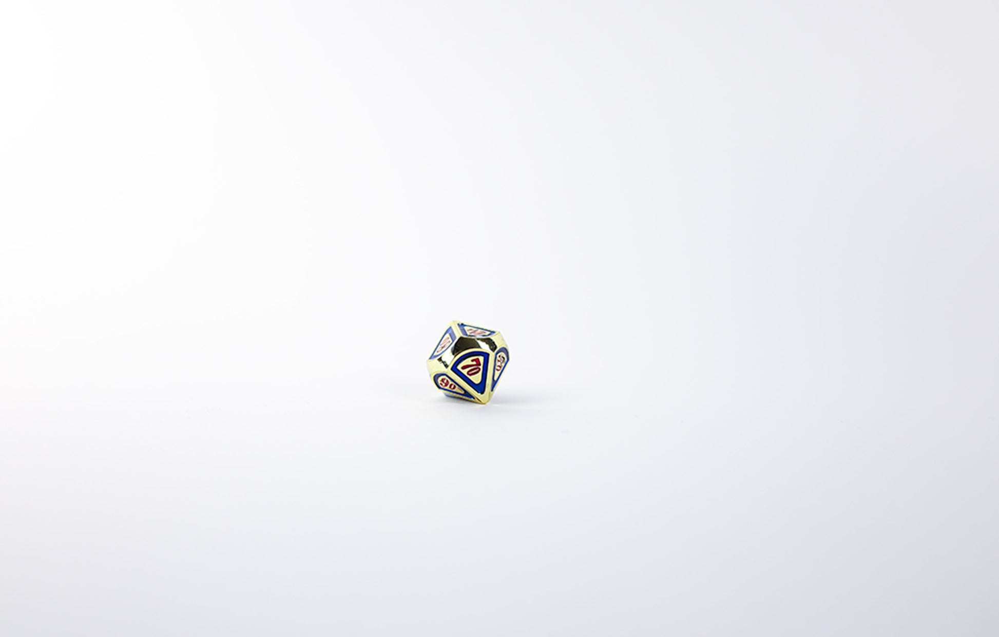 LPG Dice Set - Metal RPG Concentric Red/Blue/Gold - Good Games